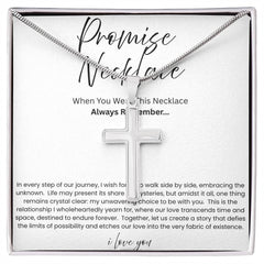 Artisan Cross Necklace with Snake Chain - To My Boyfriend