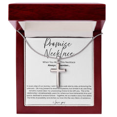 Artisan Cross Necklace with Snake Chain - To My Boyfriend